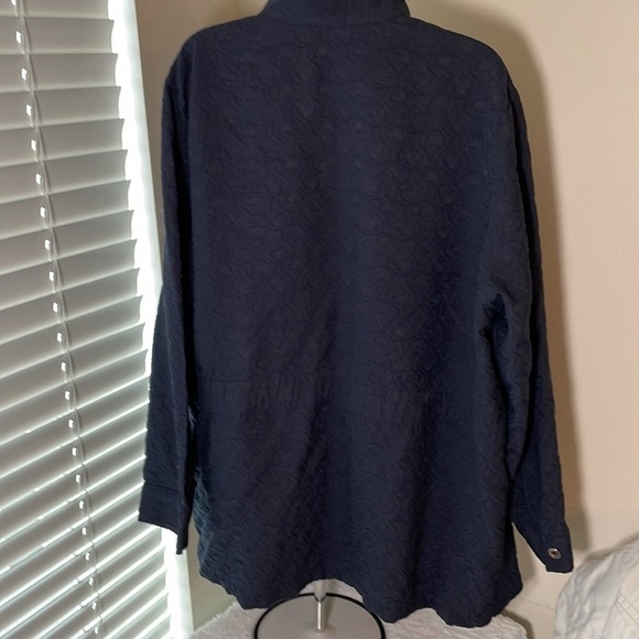 Cj Banks Patterned Full Zipper Jacket Size 3X - Picture 5 of 9